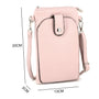 Vue 1 du Pochette bandoulière téléphone femme rose en cuir synthétique par Flora & co.
