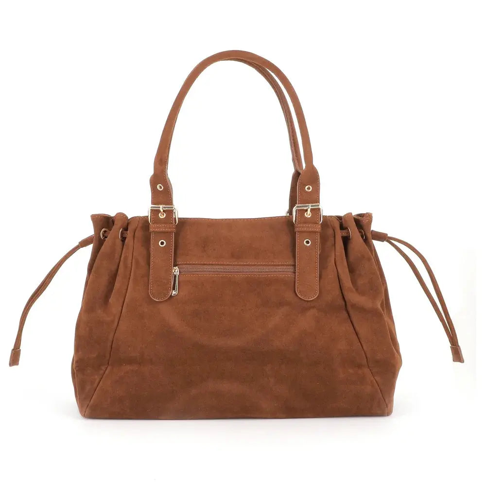 Sac Cabas Bowling Lacet Suédé Camel other image 3