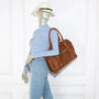 Vue 2 du Grand sac bowling similicuir suédine femme Marron synthetique par Gallantry.