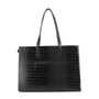 Sac cabas femme cuir synthétique noir - vue 3 | Crocochic