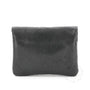 Vue 2 du Porte-Monnaie Cuir Suédé Grainé 041C Noir par Made in Italy.