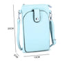 Vue 1 du Pochette bandoulière téléphone femme bleu clair en cuir synthétique par Flora & co.