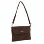 Petit sac bandoulière daim femme Chocolat - Crocochic