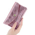 Portefeuille pochette passeport cuir isiré Rose other image 3
