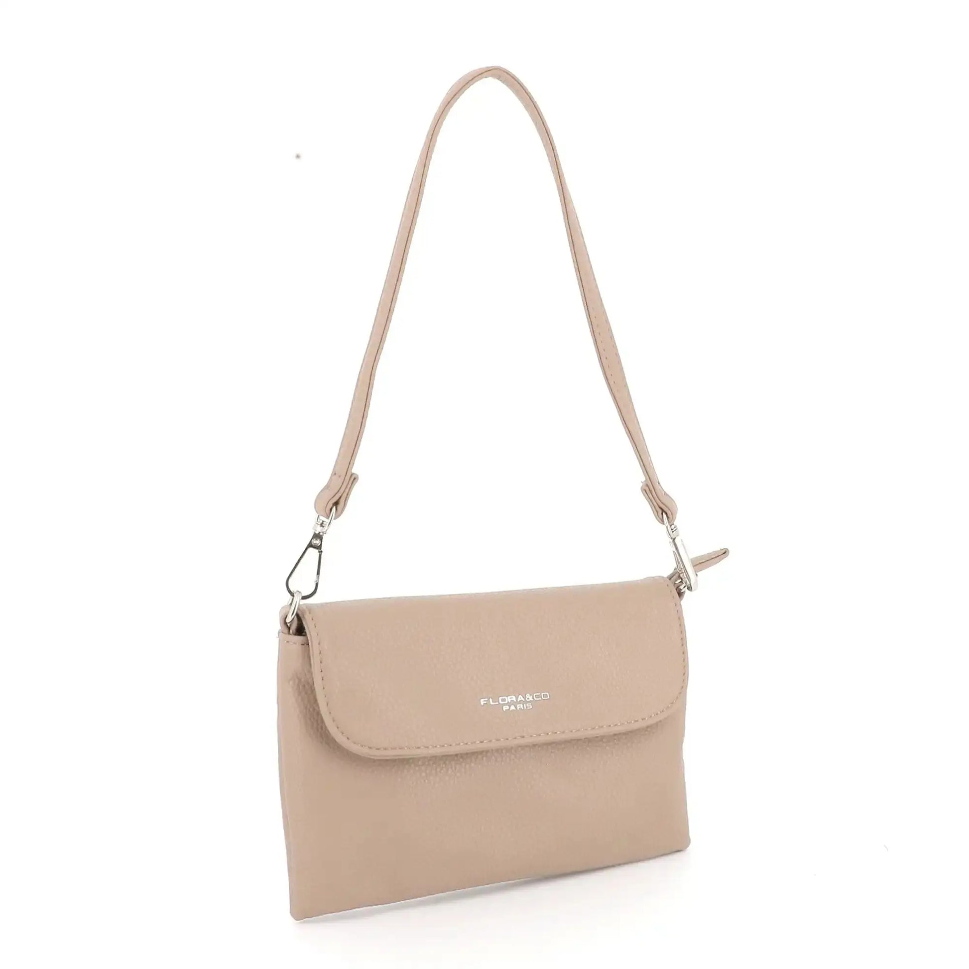 Flora & co Mini sac bandoulière femme souple beige taupe