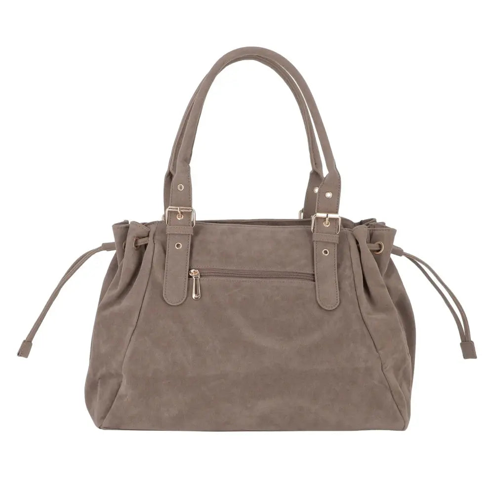 Sac Cabas Bowling Lacet Suédé Taupe other image 3