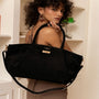 Sac cabas bandoulière femme similicuir noir - vue 2 | Flora & co