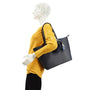 Sac cabas femme simili cuir bleu - vue 3 | Gallantry