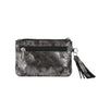 Petit porte-monnaie pochette femme suède irisé Gris Argent other image 3