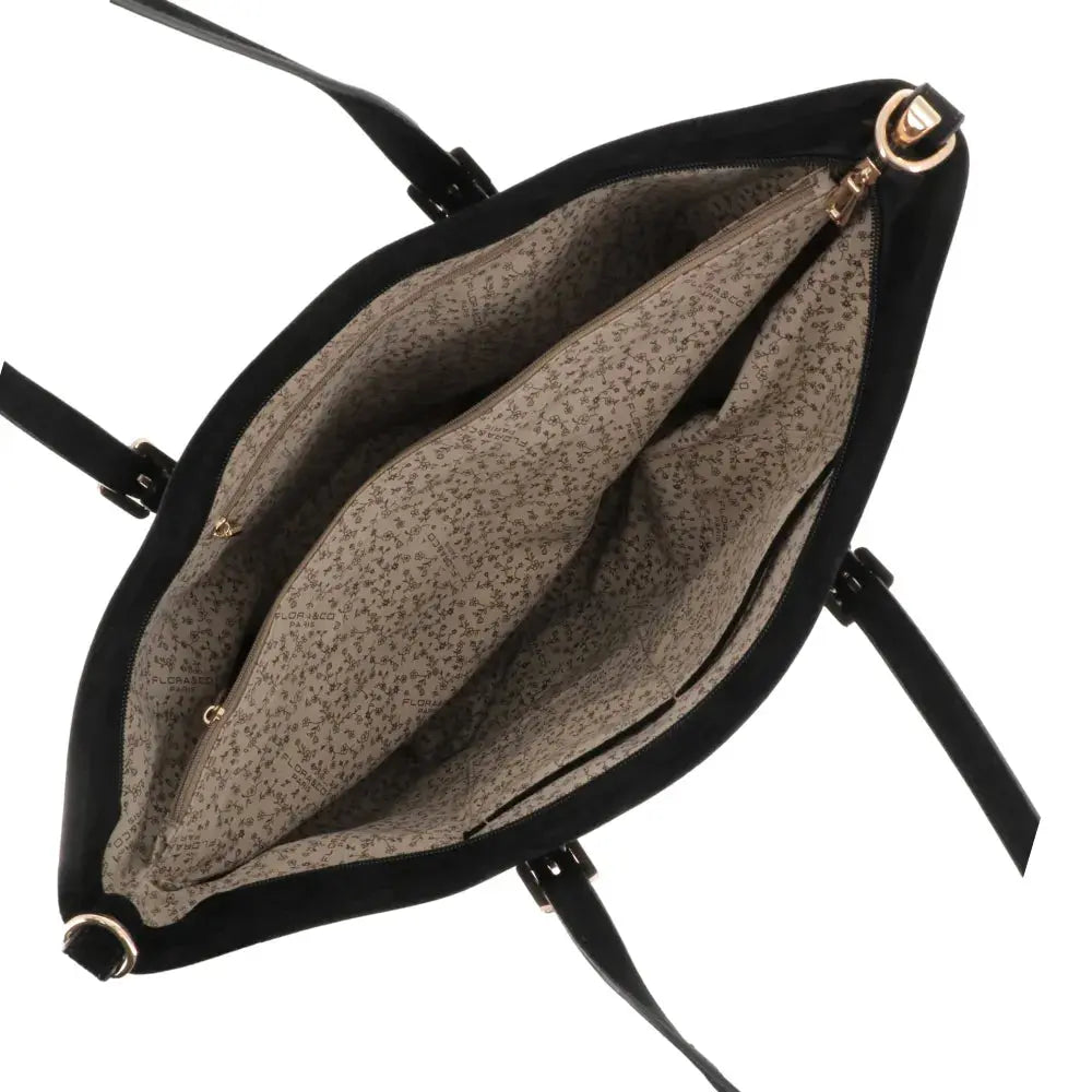 Grand sac cabas daim femme format A4 Noir other image 3