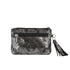 Flora & co Petit porte-monnaie pochette femme suède irisé Gris Argent