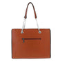 Sac cabas femme simili cuir camel - vue 3 | Crocochic