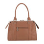Vue 2 du Grand sac à main bowling grainé camel VORTEX en cuir synthétique par Flora & co.