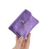 Vue 2 du Porte-monnaie femme cuir italien irisé 041 Violet par Made in Italy.
