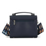 Flora & co Sac cartable bandoulière femme broderie bleu