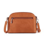 Sac bandoulière arrondi multi-poches Camel - Crocochic
