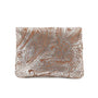 Vue 2 du Porte-monnaie suédé métallisé baroque 041A Camel en cuir par Made in Italy.