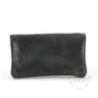 Portefeuille mi-long cuir suédé grainé 05C Noir - Crocochic