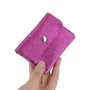 Vue 2 du Porte-monnaie femme cuir italien irisé 041 Fuchsia par Made in Italy.