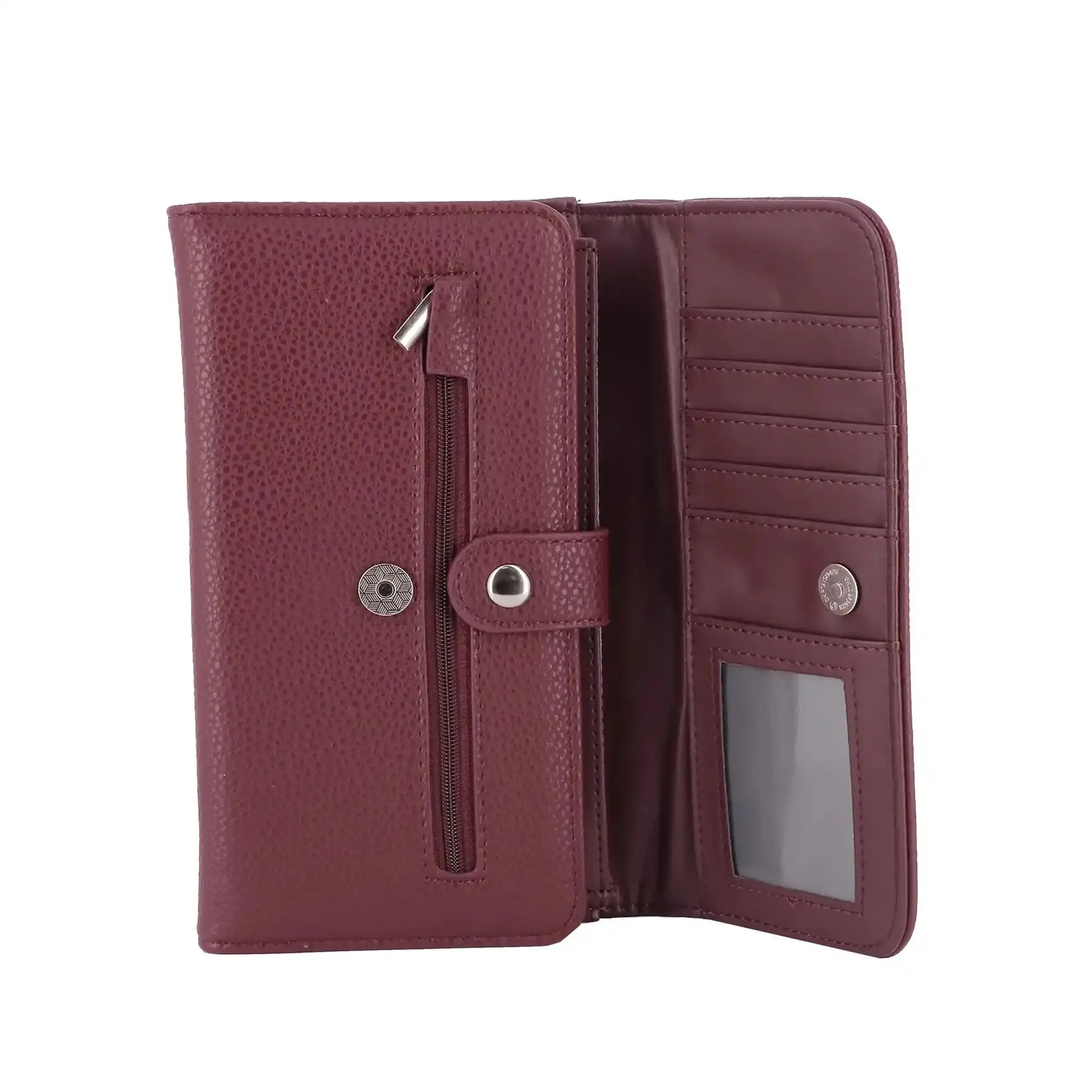 Beige flexible women's checkbook wallet