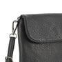 Vue 4 du Mini sac bandoulière femme souple Noir en cuir synthétique par Flora & co.