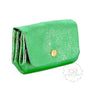 Vue 2 du Porte-monnaie cuir souple irisé 04 Vert Herbe par Made in Italy.