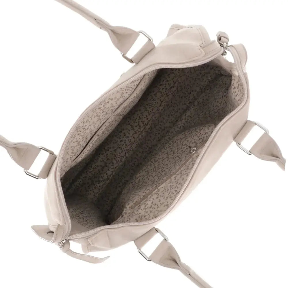 Grand sac cabas bowling effet daim Beige other image 3