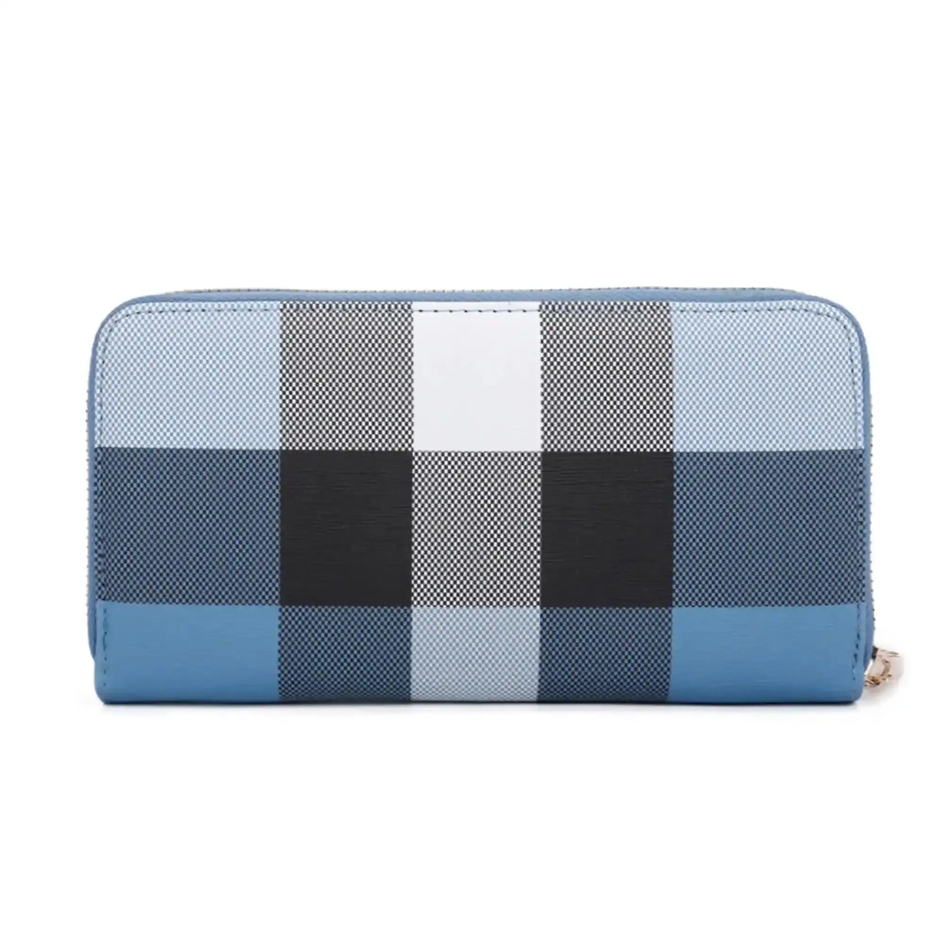 Portefeuille campagnon carreaux multicolore Bleu Jean other image 3