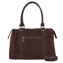 Grand sac cabas bowling effet daim Chocolat - Crocochic