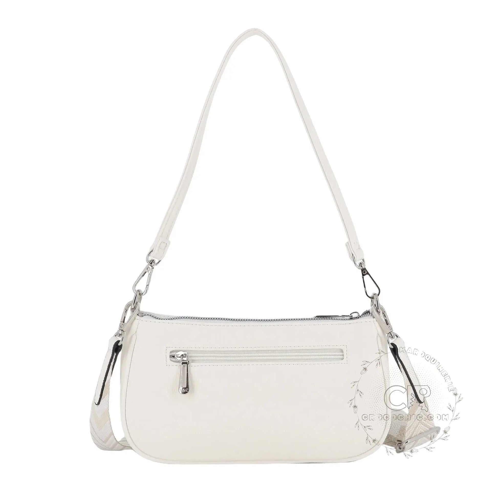 Flora & co Sac baguette avec bandoulière Blanc