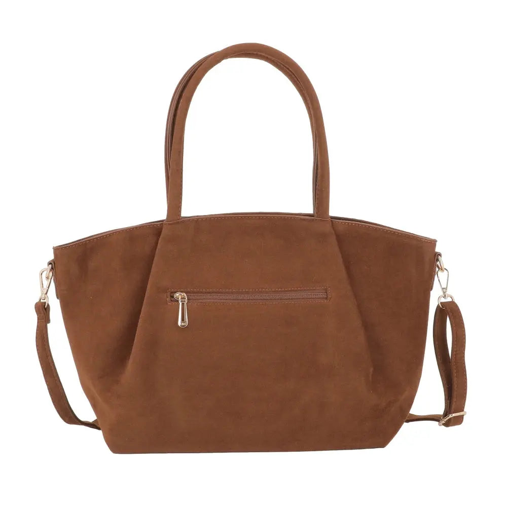 Sac à main bandoulière suédé Camel