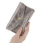 Portefeuille pochette passeport cuir isiré Taupe other image 3