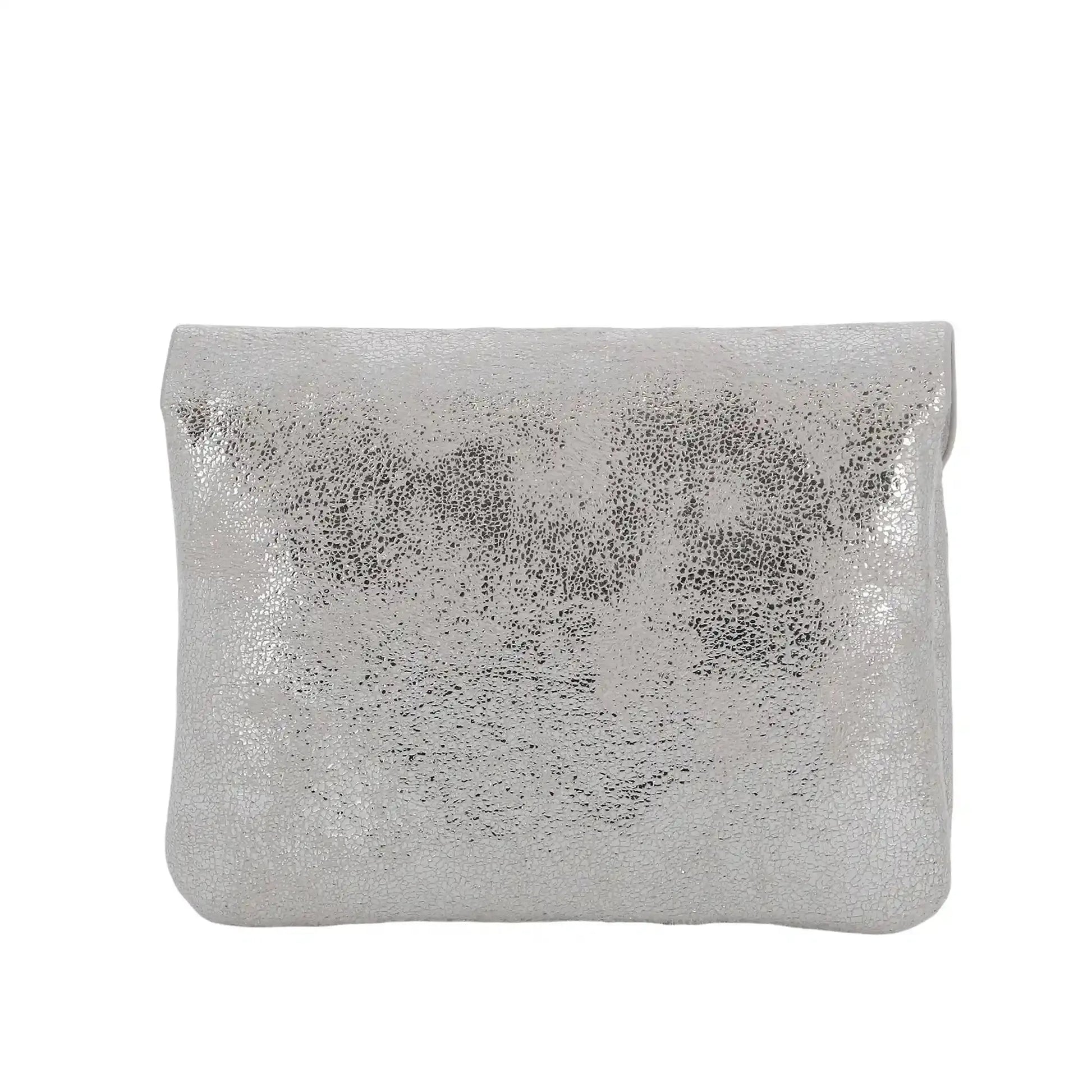 Flora & co Porte-monnaie femme court suède irisé Noir Argent