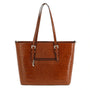 Sac cabas femme cuir synthétique camel - vue 3 | Flora & co