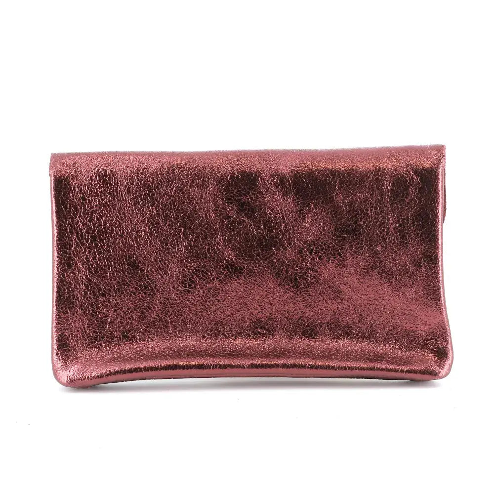 Porte-monnaie cartes femme cuir irisé 051 Bordeaux