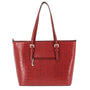 Sac cabas femme simili cuir a4 rouge - vue 3 | Flora & co