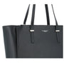 Sac cabas femme cuir synthétique noir - vue 3 | Flora & co