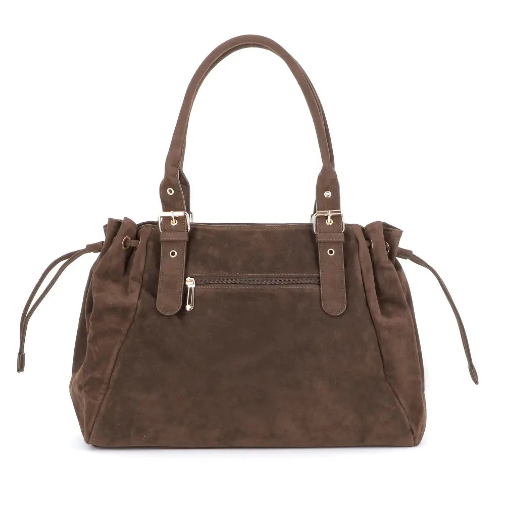 Sac Cabas Bowling Lacet Suédé Chocolat other image 3