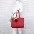 Gallantry Sac cabas femme pompon fourrure a4 rouge