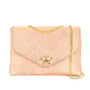 Made in Italy Sac bandoulière chaîne cuir femme irisé rose