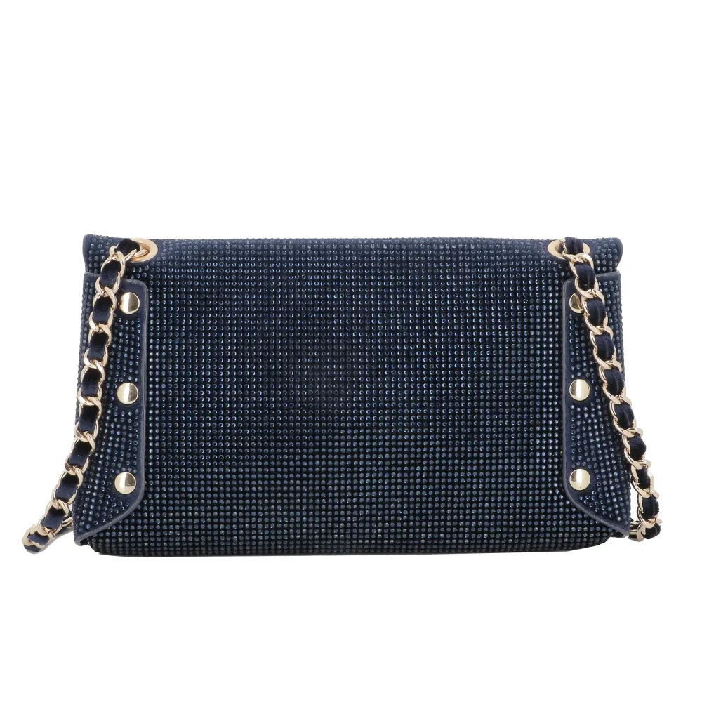 Sac pochette de soirée strass Bleu other image 3