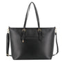 Vue 2 du Grand sac à main cours femme noir en cuir synthétique par Flora & co.