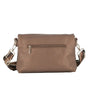 Sac bandoulière large multipoches Marron Métal Flora & co