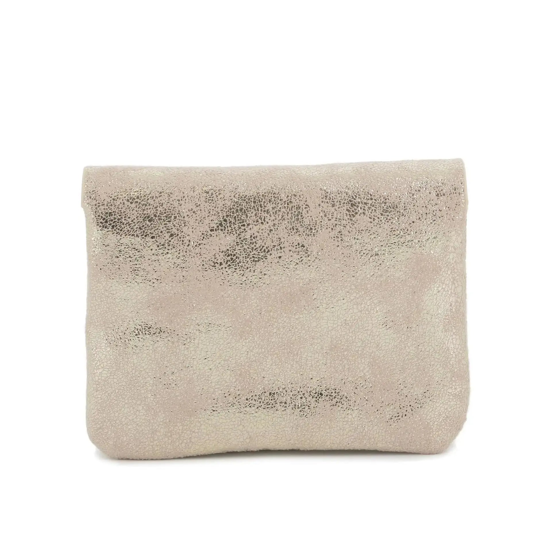 Flora & co Porte-monnaie femme court suède irisé Noir Doré