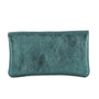 Vue 2 du Porte-monnaie cartes femme cuir irisé 051 Bleu Canard par Made in Italy.