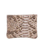 Vue 2 du Porte-connaie cartes court cuir python 041S Rose par Made in Italy.