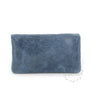Portefeuille mi-long cuir suédé grainé 05C Bleu Marine - Crocochic