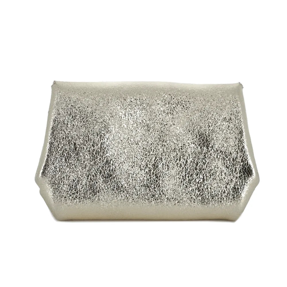 Porte-monnaie cuir souple irisé 04 or clair Made in Italy