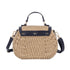 Sac bandoulière en paille à rabat Bleu Flora & co