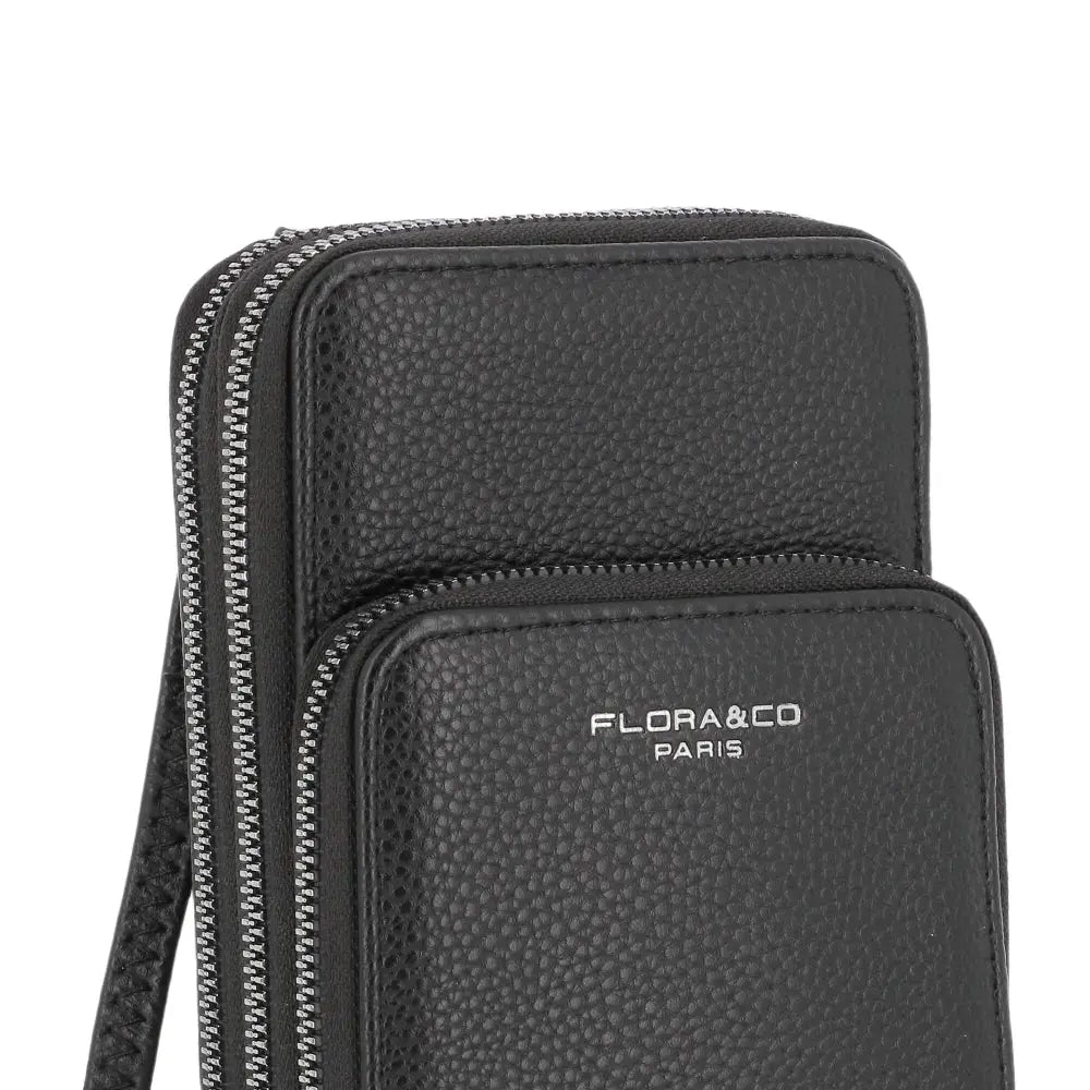 Sac bandoulière téléphone 6.7 Pouces femme noir Flora & co